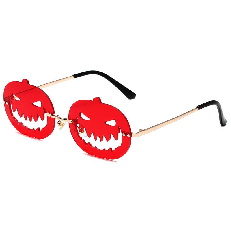 Halloween metal hollowed-out glasses personalized pumpkin party decoration props for festival shooting event