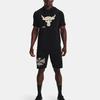 Under Armour Project Rock Terry Short Sleeve Hoodie Men Black 1370465-001