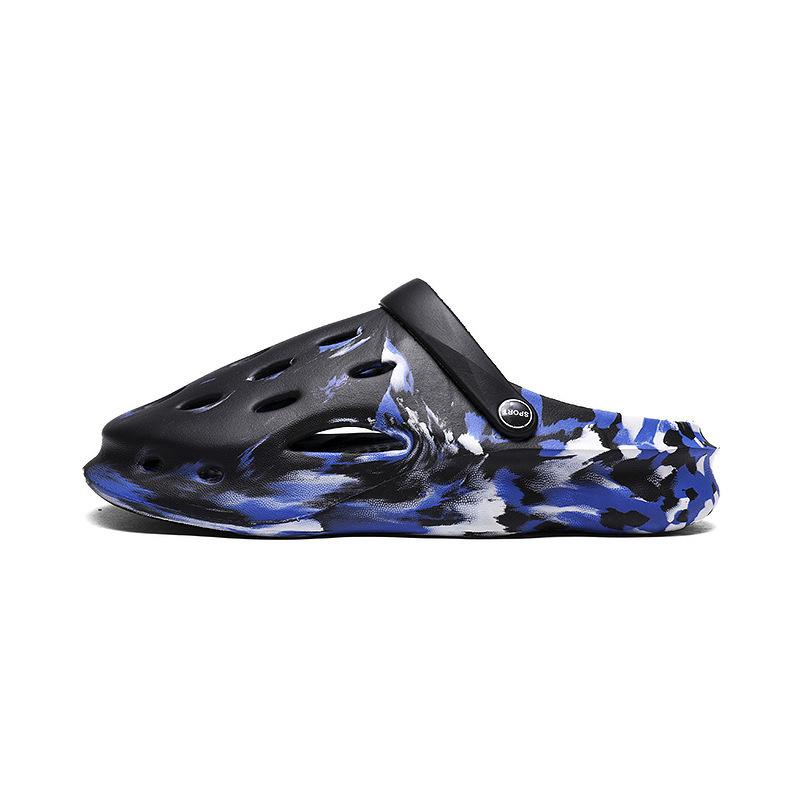 

Взуття з дірками, чоловічий літній одяг, простий і універсальний, дихаючий, прохолодний пляж тапочки на товстій підошві, сумка великого розміру, повсякденні тапочки. 45