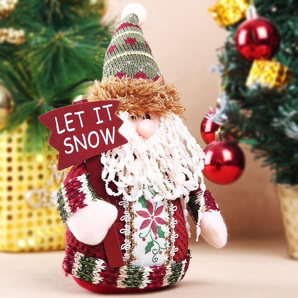 Santa Claus Cute Reindeer Snowman Ornaments Christmas Decoration For Kids Gift