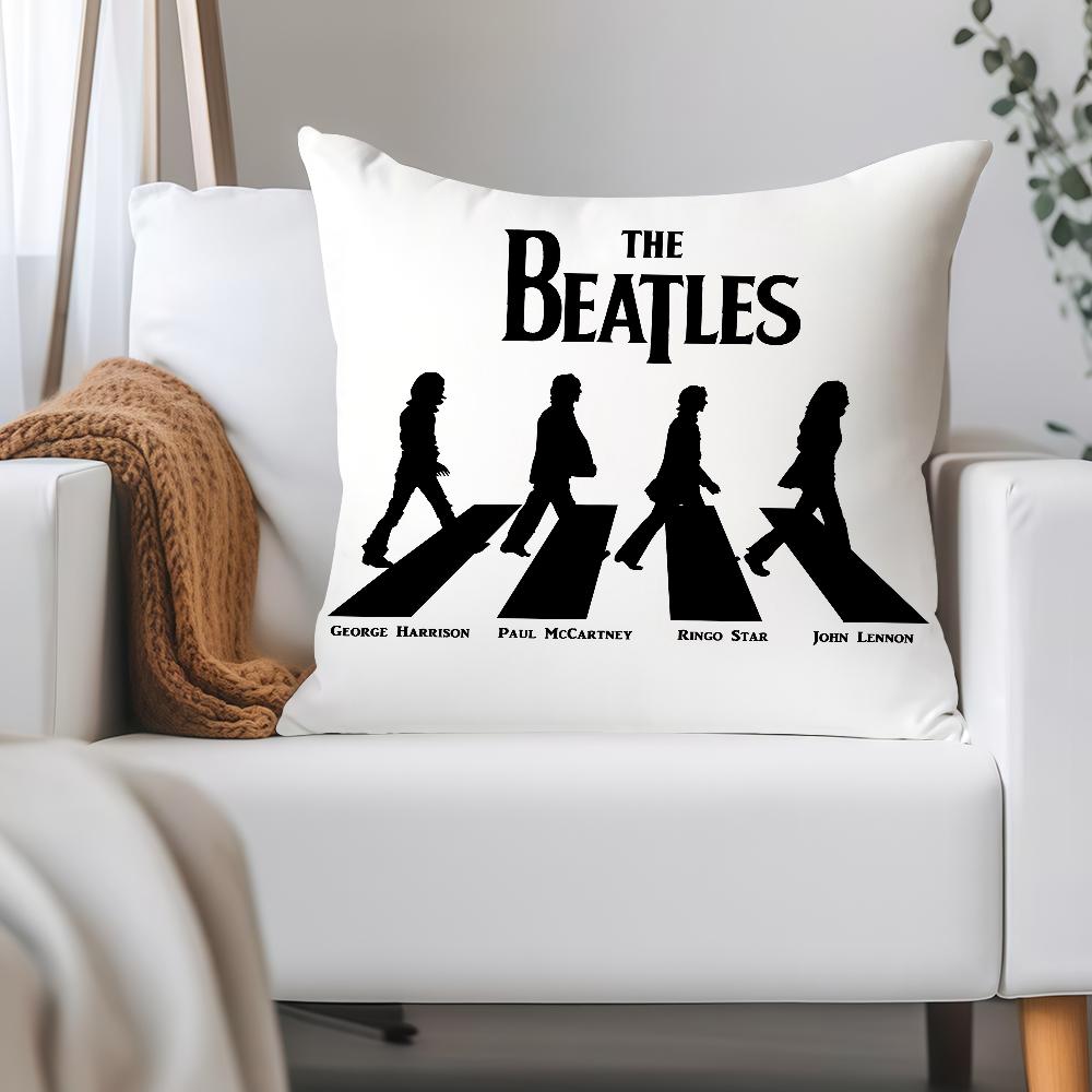 Music T-The Band B-Beatles Cool Pillow Case Applicable Space For Guest Rooms Interiors Cars Office House Decoration