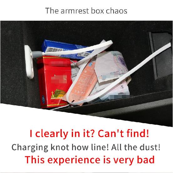 Smabee Armrest Box Storage for Citroen C5 Aircross 2017 - 2023 2022 2021 2020 Stowing Tidying Car Organizer Internal Accessories