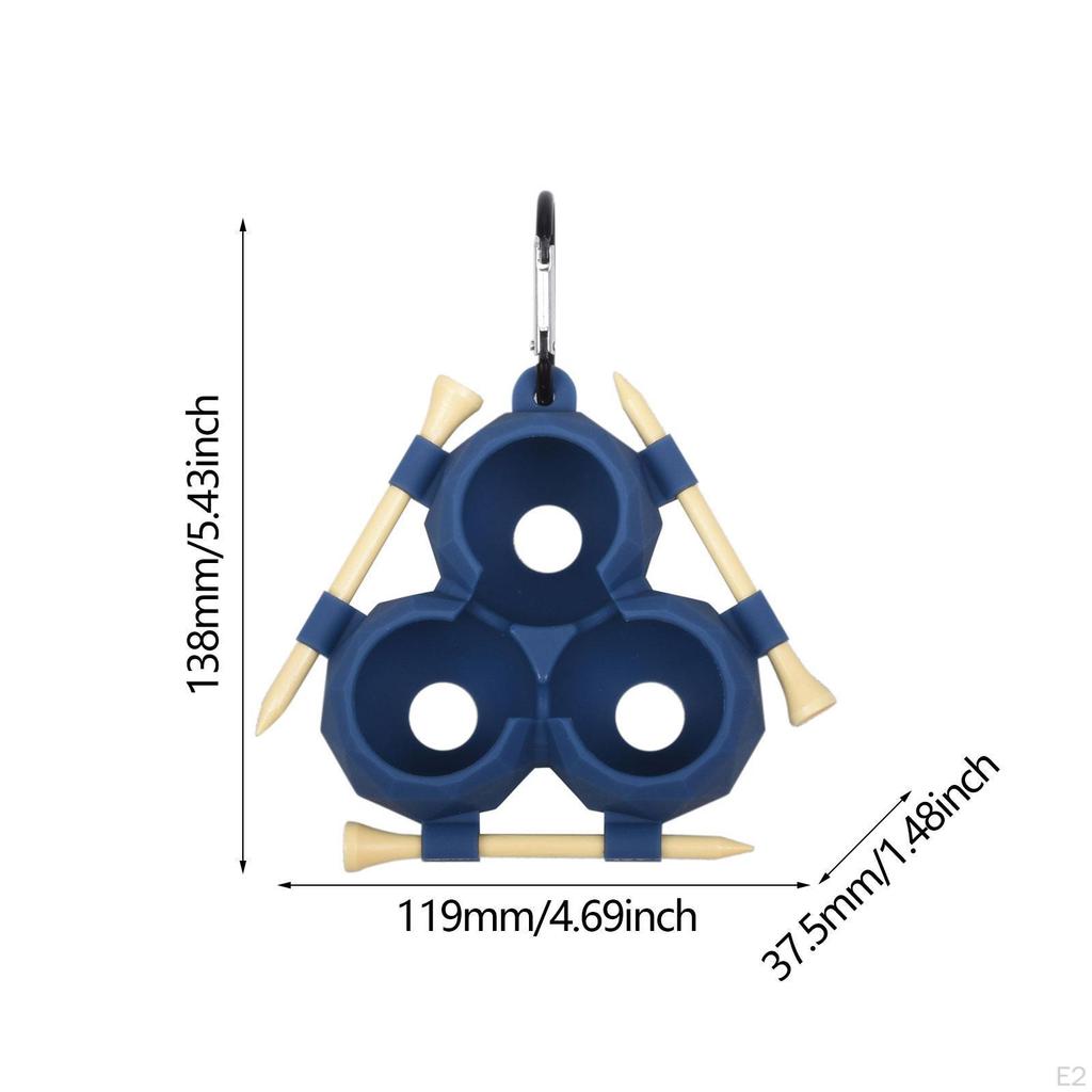 Golfballhalter für Männer und Frauen, tragbare Tragetasche mit Karabinerhaken, für 3 Bälle