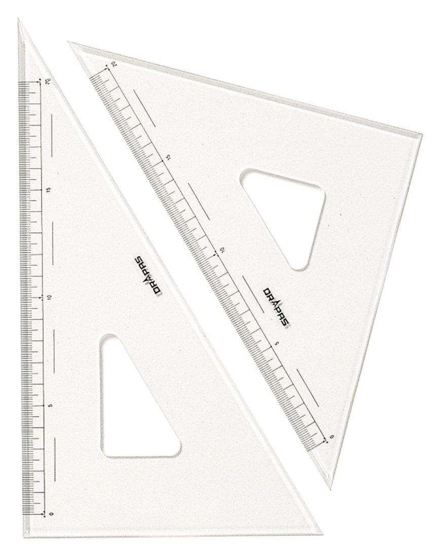 

Drapas Triangle Ruler Chamfer with Scale 2mm Thickness 24cm 13323