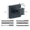 Black Bathroom Hardware Set: Towel Bar, Toilet Paper Holder, Towel Ring, Coat Hook, Storage Rack