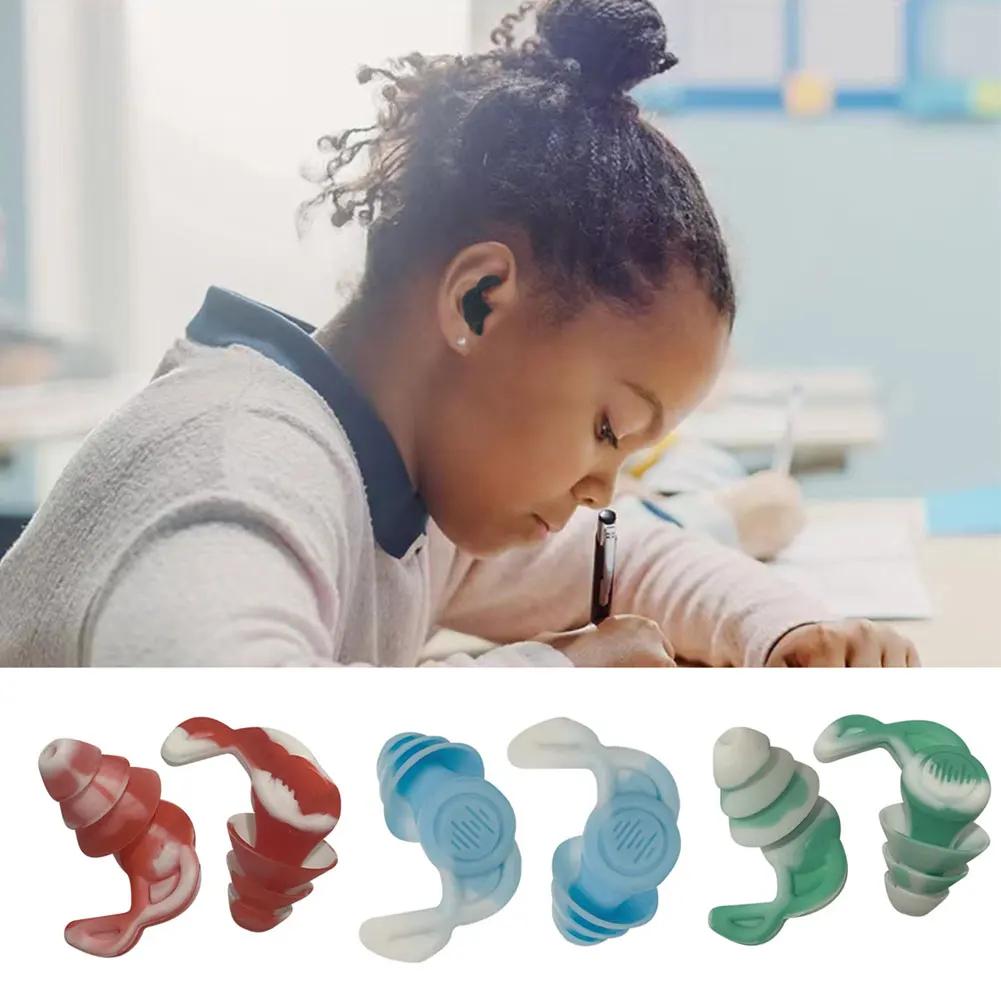 1Pair Soft Silicone Earplugs Noise Reduction Ear Plugs for Travel Study Sleep Waterproof Hear Safety Anti-noise Ear Protector