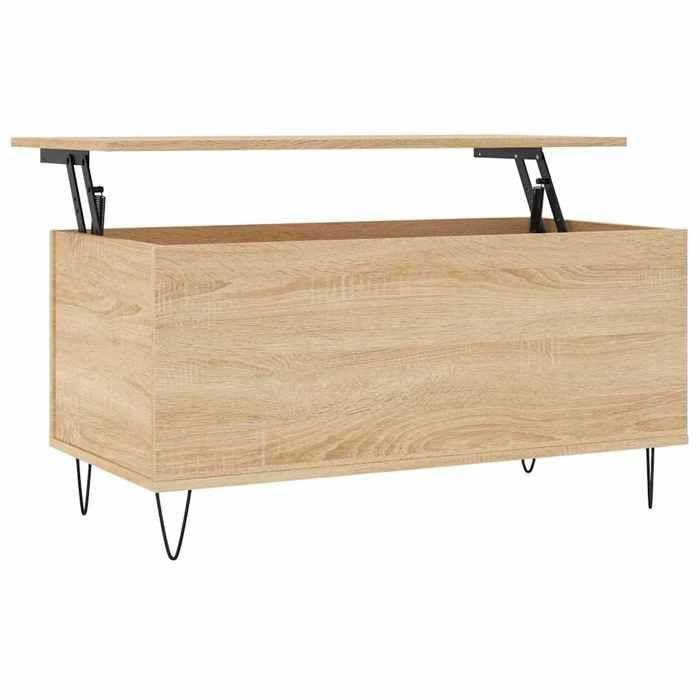VidaXL Coffee Table Sonoma Oak 90x44.5x45 Cm Engineered Wood 830975