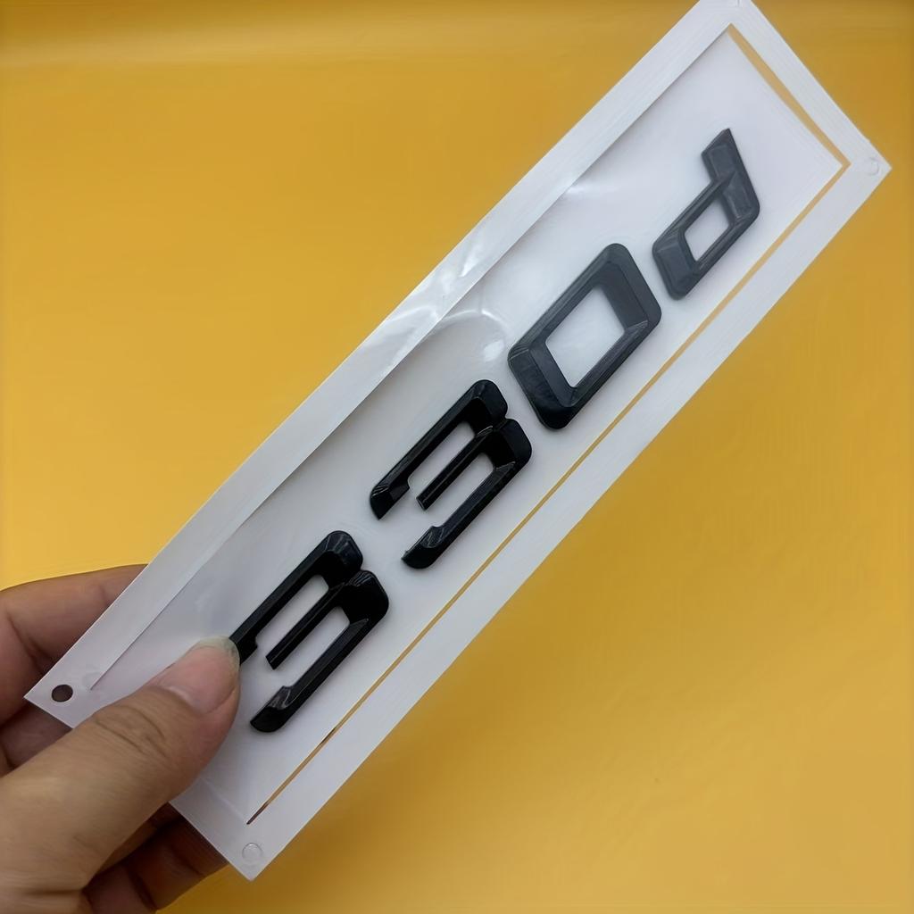 1Pc 3D 325d 330d 525d 530d Emblem Car Rear Trunk Emblem Badge for 3series 5series Accessories Car Accessories Car Modification Car Modification Parts
