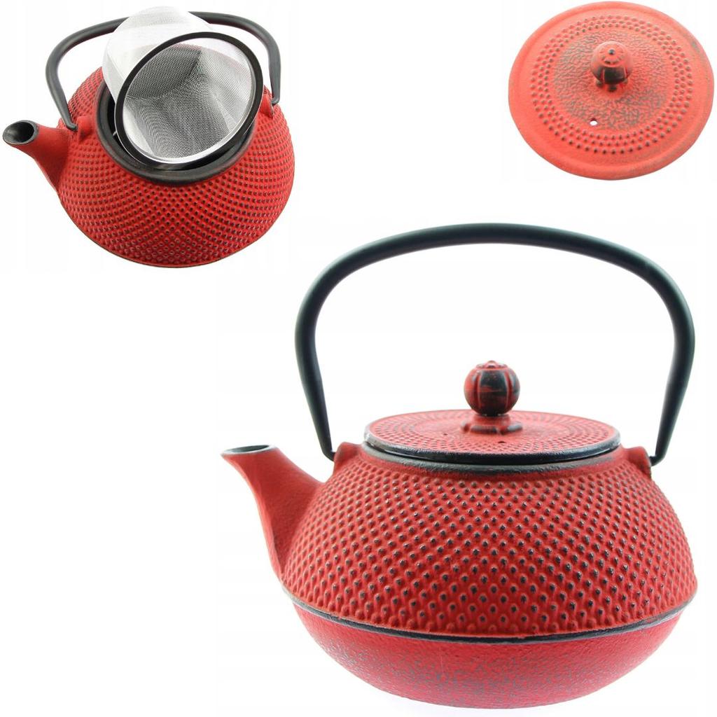 Cast Iron Kettle 0.8 L Infuser Strainer For Brewing Tea And Herbs