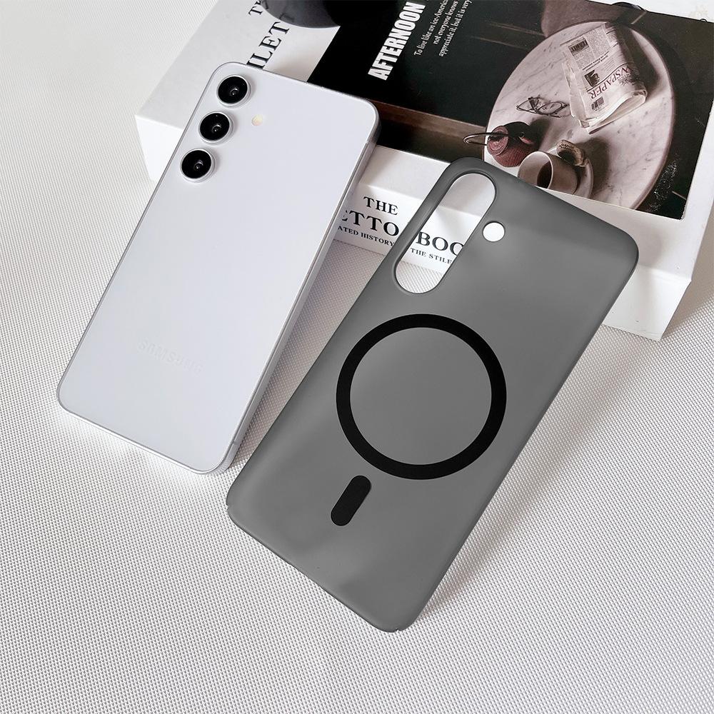 The New Model Is Suitable for Samsung S25 Plus Magnetic Mobile Phone Case, Advanced Matte Back Plate, Samsung S24 Simple Couple Color.