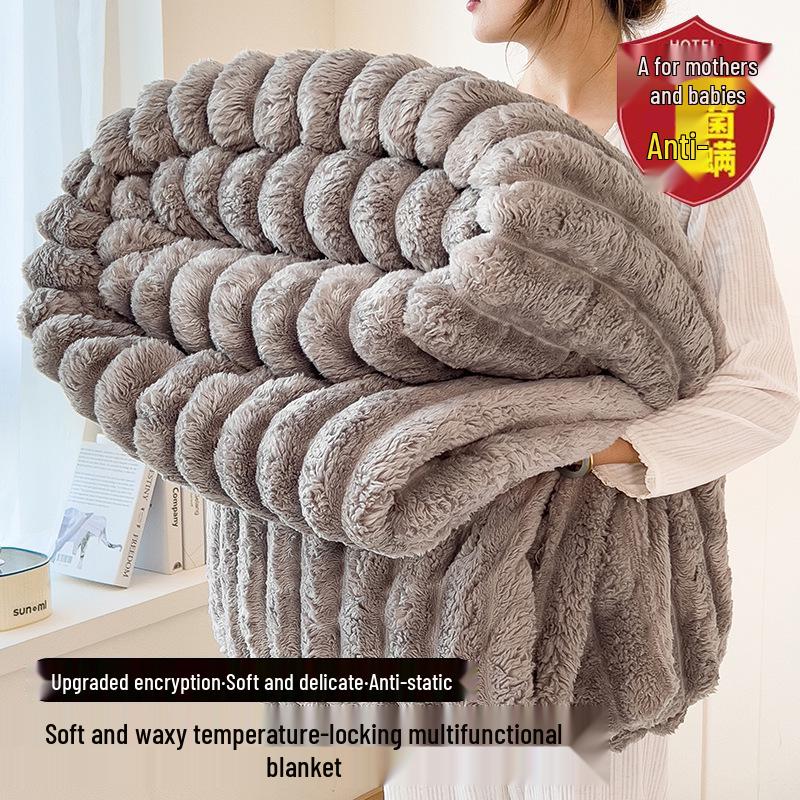 

2025 Новий Плюшевий З Кролячого Хутра Кораловий Фліс Товстий Зимовий Плед – Офісний Дрім & Покривало для Дивана 150x200cm - Single