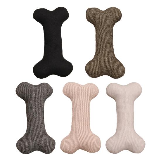 Giocattolo per Cani a Forma di Osso Morbido Riempito di Cotone Resistente al Morso con Suono Integrato Giocattolo Elastico da Masticare per Cani