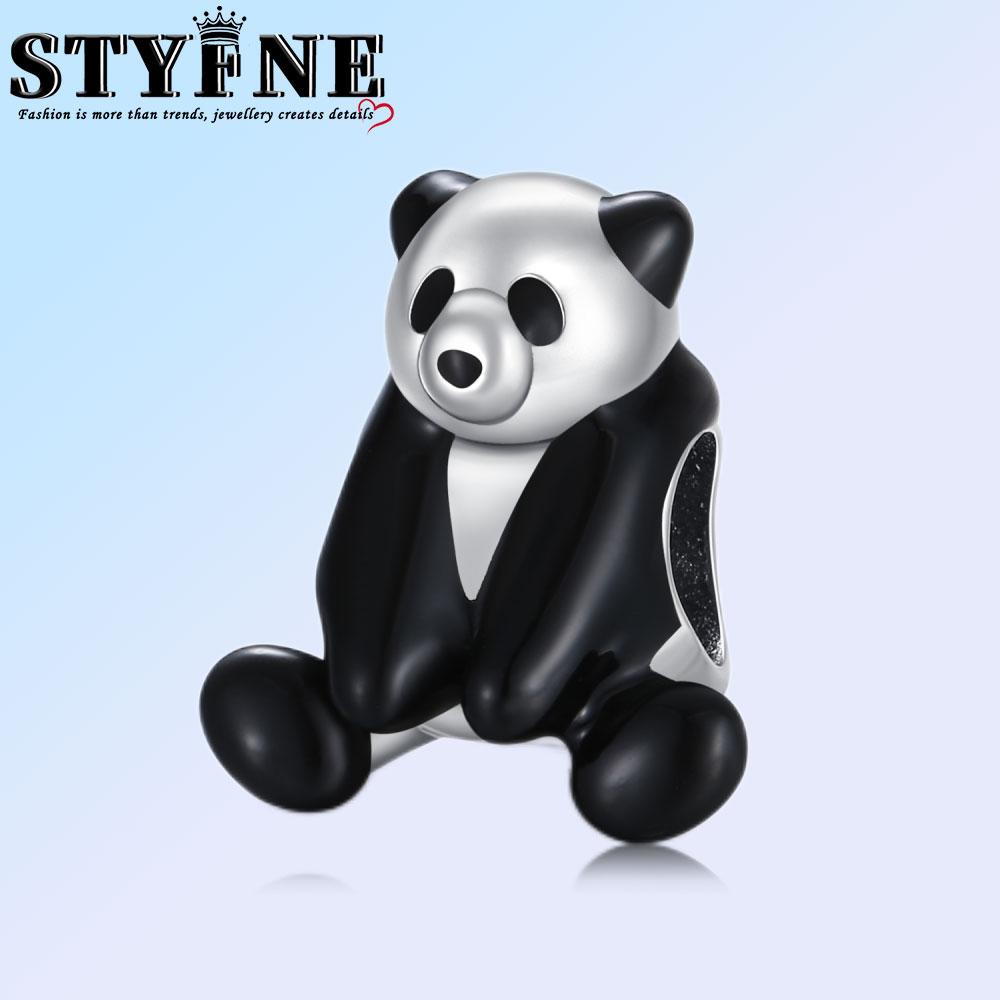 Copper Black Charm Cute Panda Bat Beads Suitable For Diy Birthday Party Gift Jewelry Bracelet Accessories