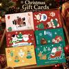 Christmas Greeting Card Vintage Santa Snowman Christmas Cards Holiday Greeting Cards For Friends 1/2/4/6/10 Design Randomly Sent