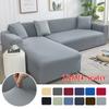 Grey Plain Color Elastic Stretch Sofa Cover Need Order 2Piece Sofa Cover If L-style Fundas Sofas Con Chaise Longue Case for Sofa