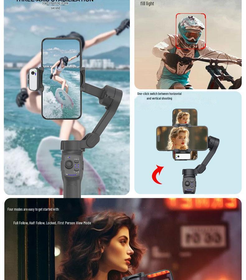 L9Lite Drei-Achsen Handy-Stabilisator für flüssige Fotografie