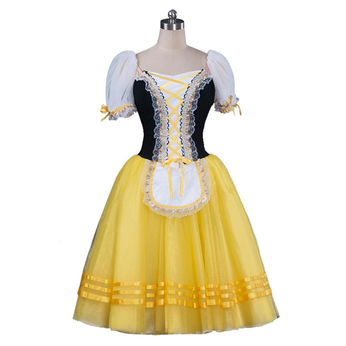 

Red Giselle Ballet Dance Tutu Ballerina Dress For Girls Women Stage Performance Costume Long Ballet Dancing Tutu Dresses XXL жовтий