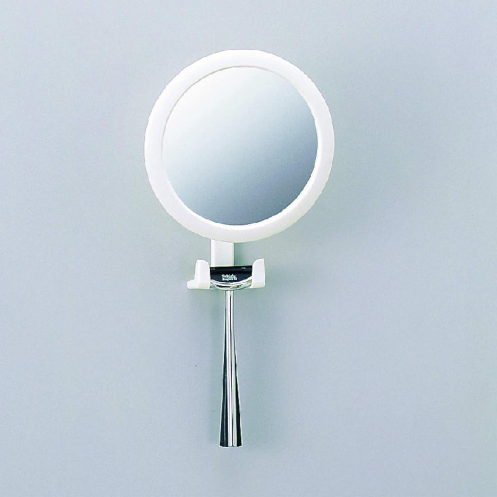 Topre Mirror Magnifier with Shaver 2x Diameter X Depth Reliable Convenient for Made In Set of 1 Piece Hook, Magnification, White, Approx. 13.1 6cm,