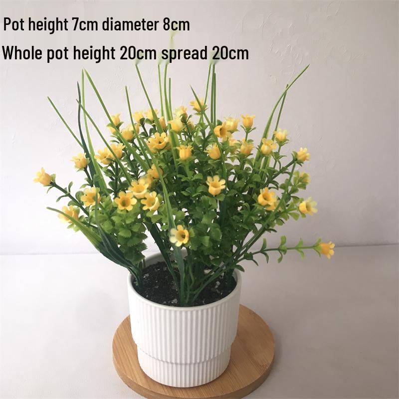 Small Silk Carnation Decorative Flower In Pot for Living Room, Coffee Table, or Dining Table Arrangement