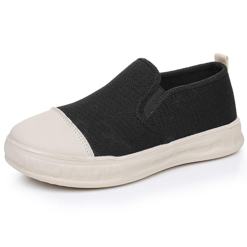 Shoes Women's Non-slip Platform Shoes Fashion Heightening Canvas Shoes Comfortable One-pedal Lazy Casual Shoes Spring and Autumn Single Shoes