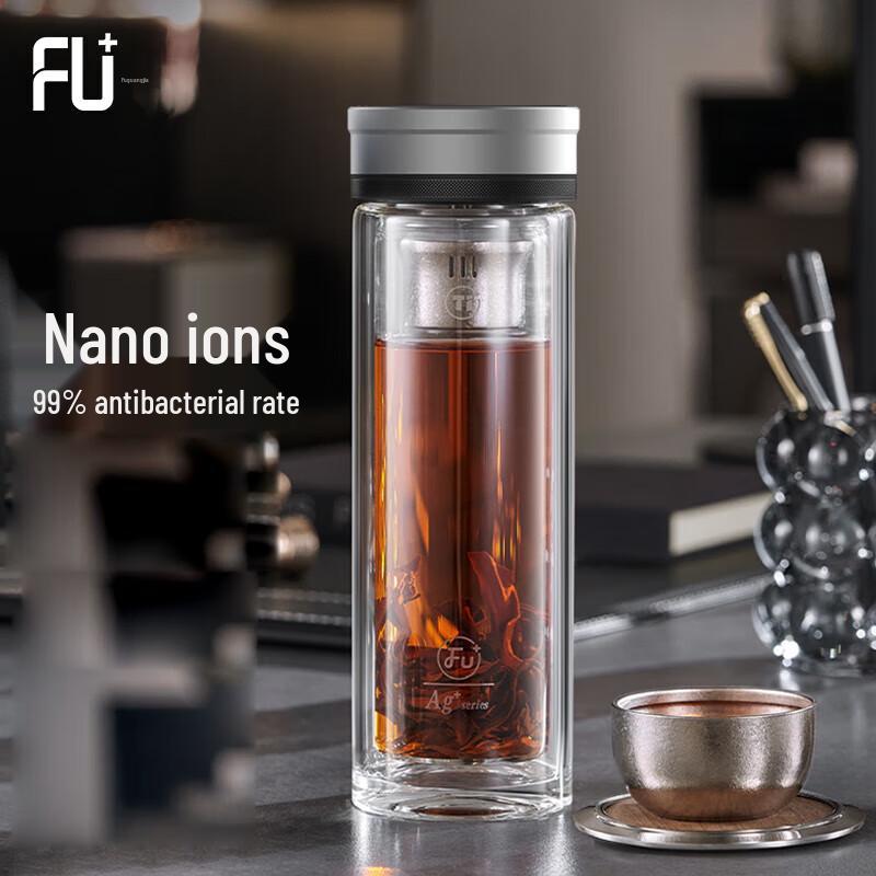 FUGUANG FU+ Titanium Crystal Double-Layer Glass Cup