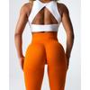 High-Waisted Seamless 9/10 Length Yoga Leggings Women Quick-Dry Nylon Spandex Compression Fitness Pants