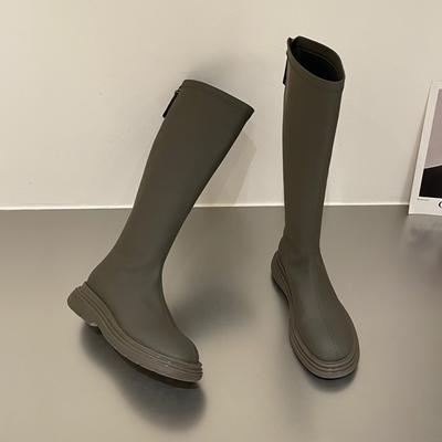 Mode Chaussures Plates Femmes Bottes Hautes au Genou Designer Chaussures d'Hiver Confortables Robe Tendance Nouvelles Bottes Hautes Femme 2025 Gothique Chelsea Botas Chaussures pour Dames