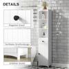 Badezimmerschrank mit 3 Regalen, 1 Schublade, stabil, MDF, weiß
