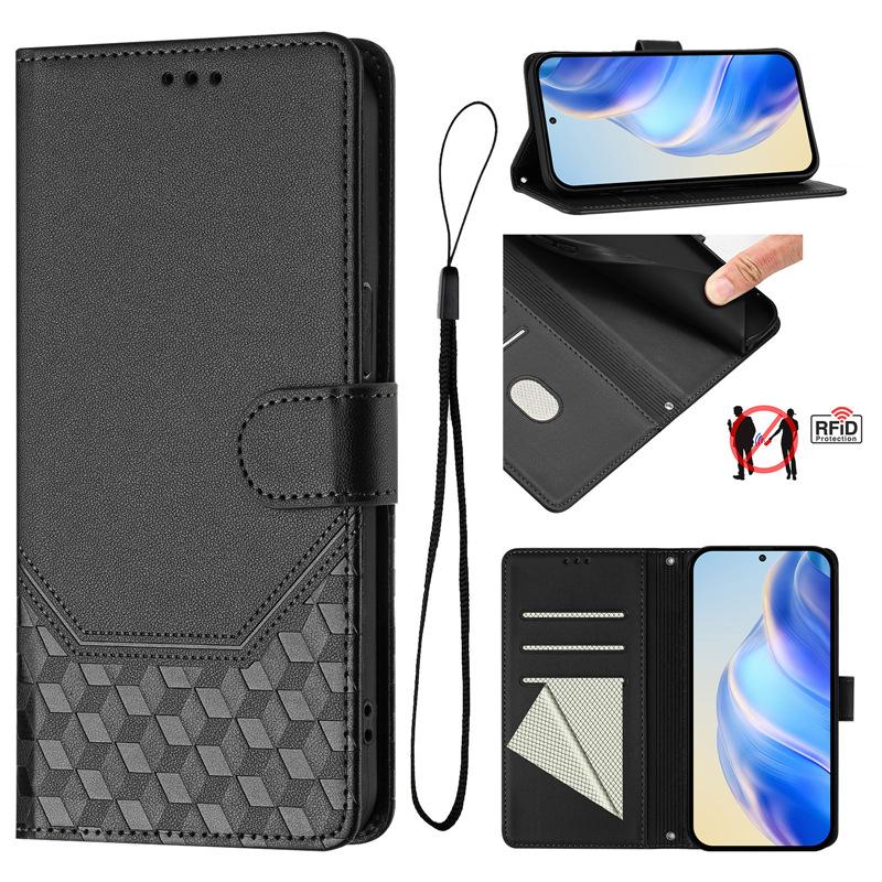 Applicable MOTO edge 60 Fusion Honeycomb Embossed Phone Case for Motorola G86Card slot case