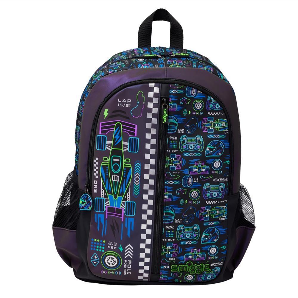 Smiggle Blue Double Shoulder School Bag for Grades 1-6 - Large, Decompression, Multifunctional Backpack