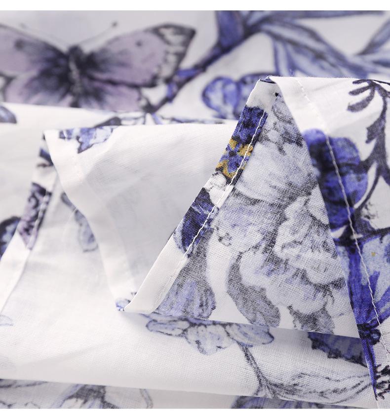 Elegantes A-Linien-Kleid mit floralem Muster im französischen Stil und taillierter Silhouette