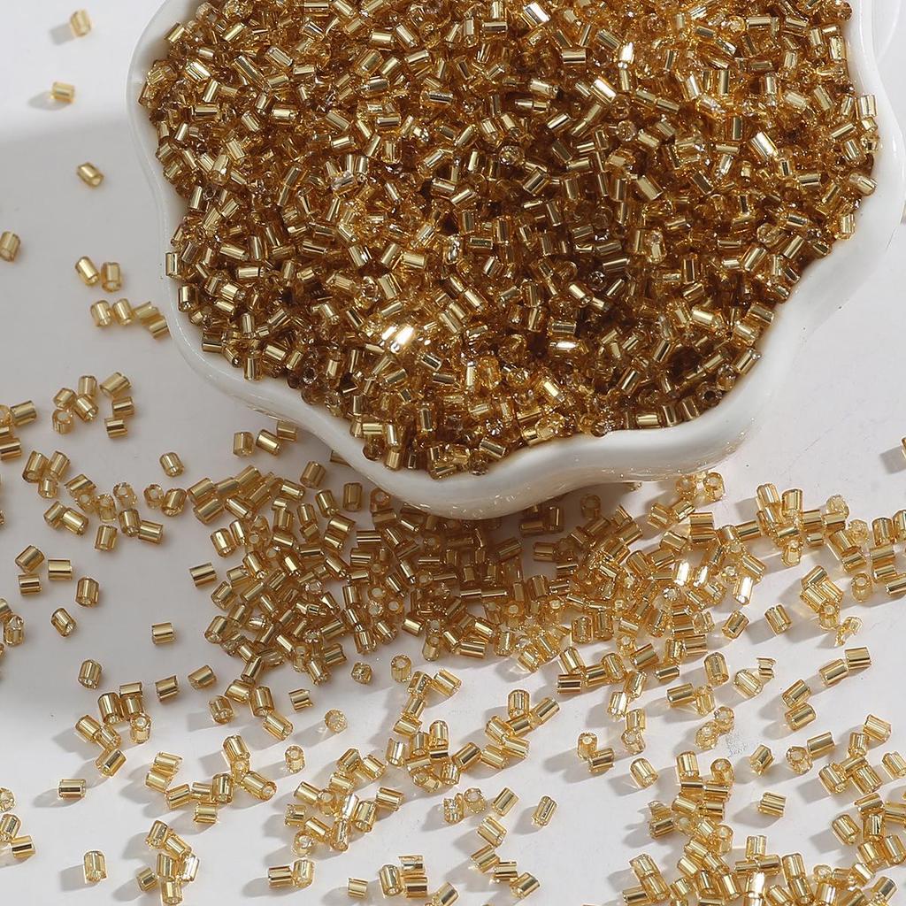 2mm Silver-Lined Glass Seed Beads: Handmade DIY Jewelry & Clothing Accessories, Transparent Loose Beads.