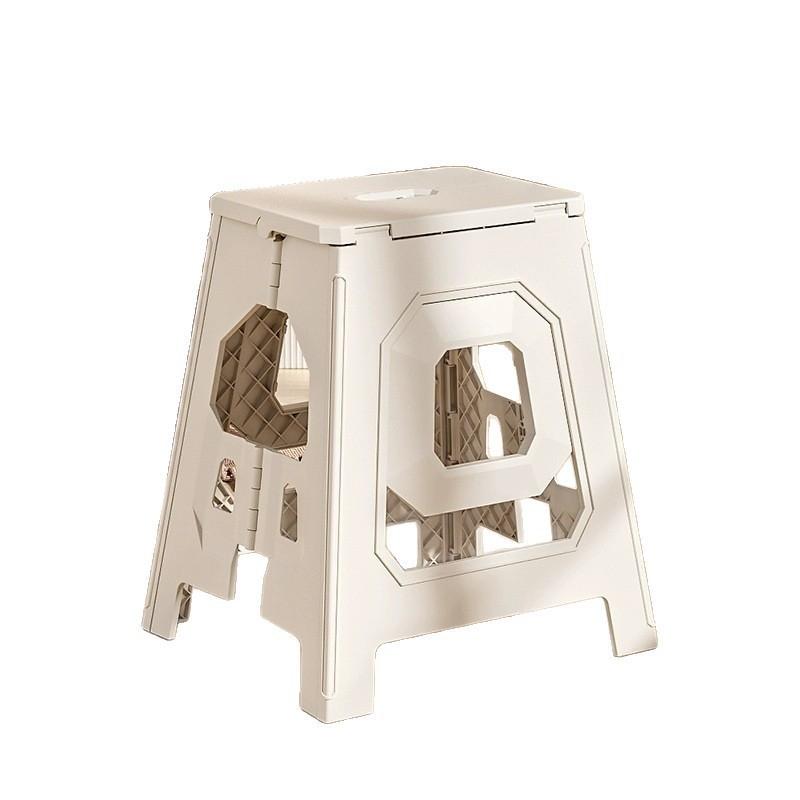 Portable Folding Stool 42cm Seat Height Heavy Duty Plastic Camping Chair Outdoor Garden Home Compact Storage