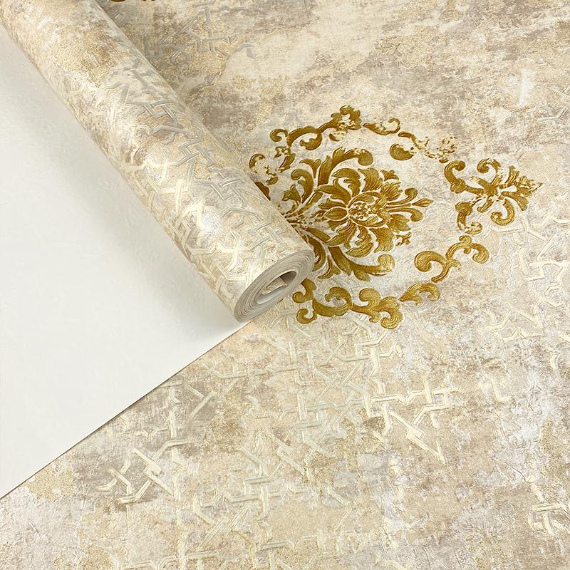 Luxury Classic Wallpaper Bedroom Living Room Relief Damask Wall Paper Roll Papel De Parede