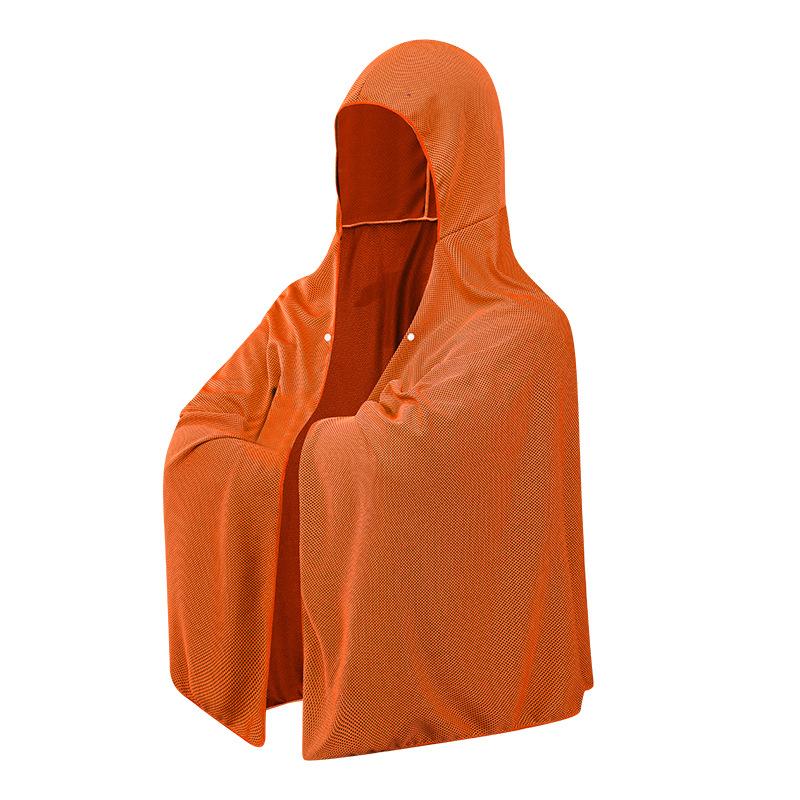Ice Cool Beach Poncho Cover Up, Quick Dry Super Absorbent Oversized Hooded Towel Wrap For Swimming Beach Pool Travel