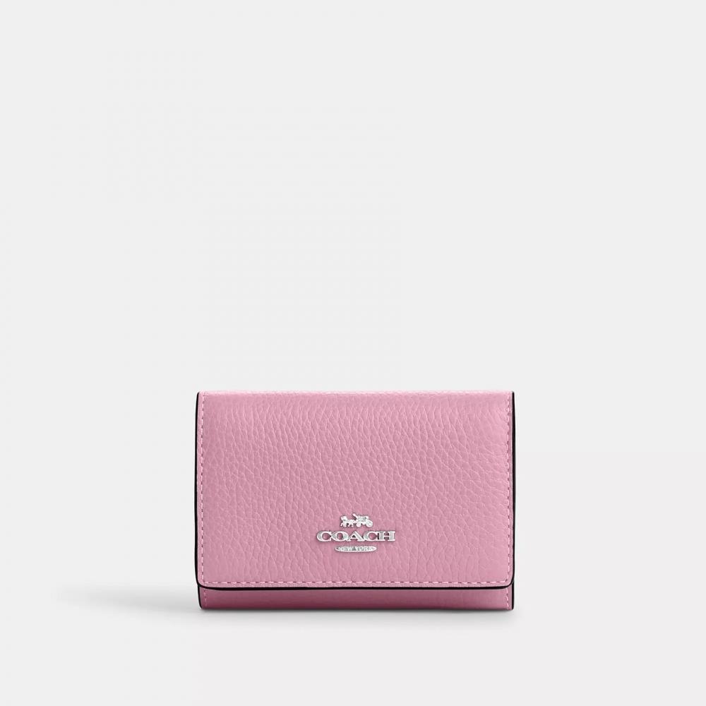 Coach Micro Wallet Silver Chalk