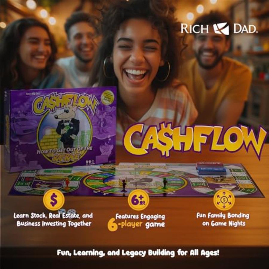 CASHFLOW Board Game Educational Business Finance Literacy Game for Ages 14 Up Interactive Financial Learning Games for Teens Ad