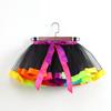 2026 Kids' European & American Rainbow Mesh Dance Tutu Skirt - Lined Half Skirt for Girls