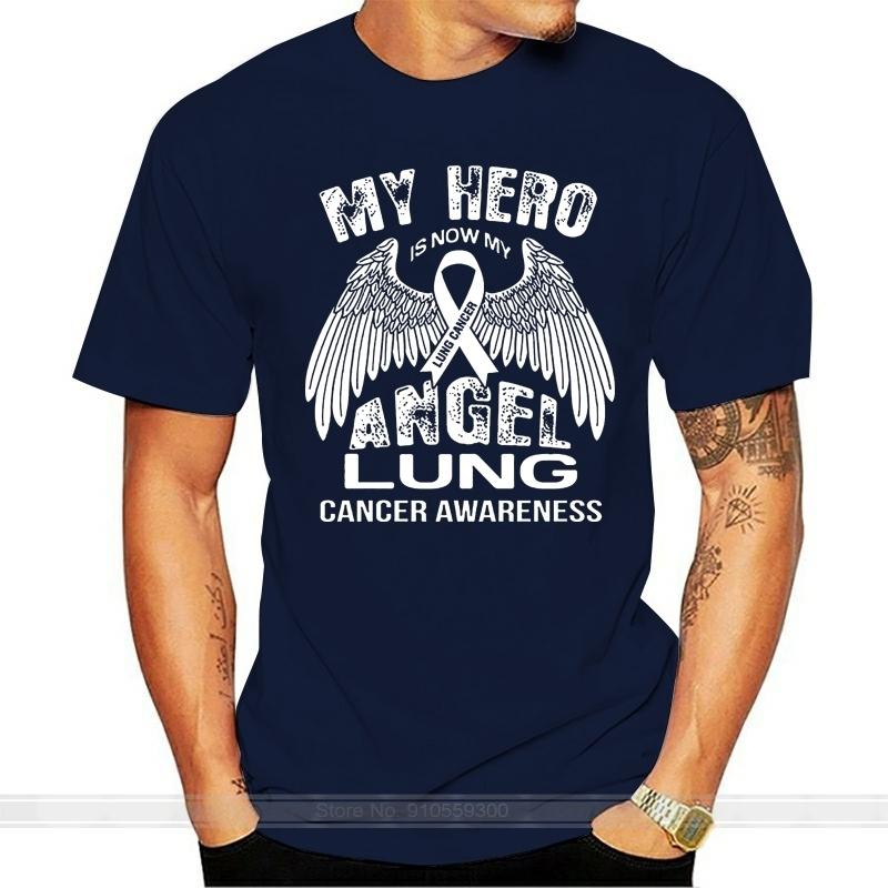 Men T Shirt LUNG Cancer Awareness Month Shirt male brand teeshirt men summer cotton t shirt S