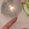 Zircon butterfly ring female niche design index finger plain ring fashion personality open ring retro high sense