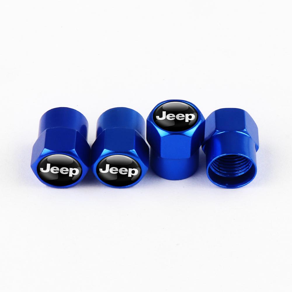 

For Jeep 4Pcs Car Wheel Tire Valve Cap Stem Cover Dust Auto Accessories For JEEP Renegade Patriot Weangler Cherokee Compass C