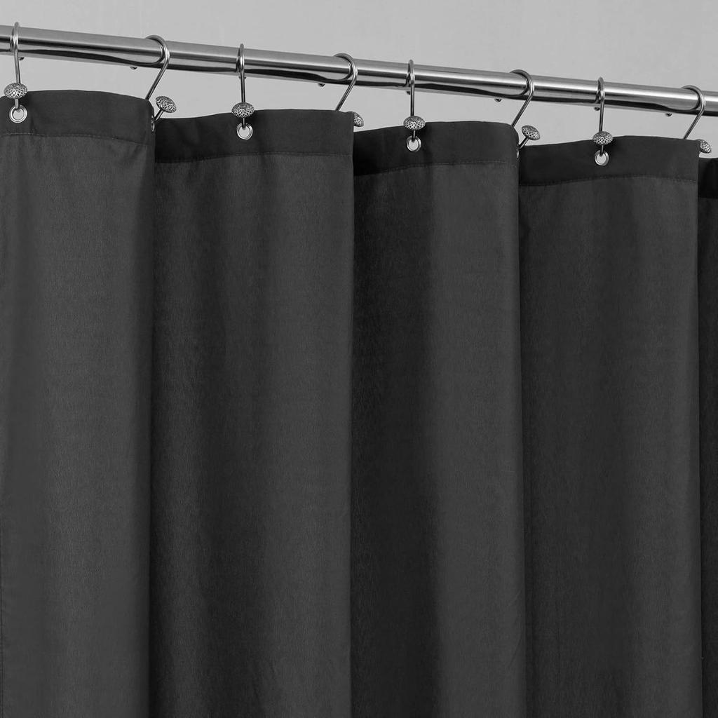 Solid Color Waterproof Polyester Shower Curtain - Opaque Bathroom Divider