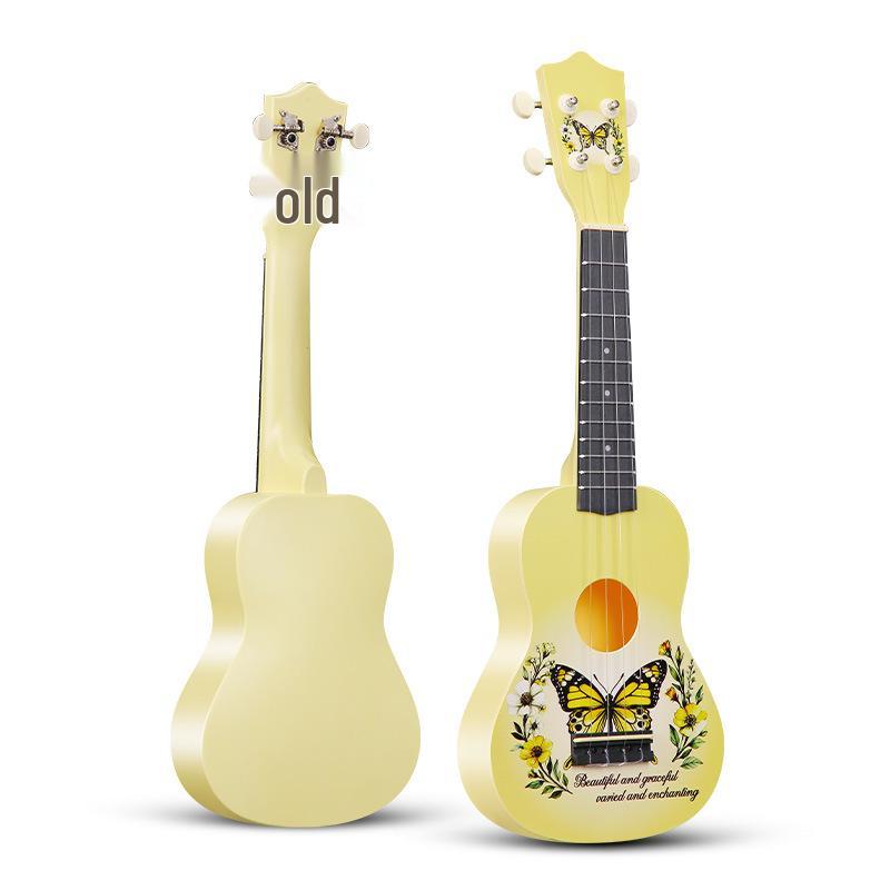 21-дюймовая начинающая укулеле, четырехструнная, красочный детский музыкальный инструмент