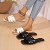 Fashion Summer New Women Slippers Flat Bottom Non-slip Outdoor Slippers Open Toe Beach Sandals Sexy Fashion Design Shoes Slides Woman