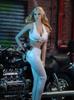 [ADWOA] 1/6 Sexy Clothing, 1/6 Female Motorcycle Soldier Top Sexy Suit (Bodywork, Head, and Shoes Not Included), White