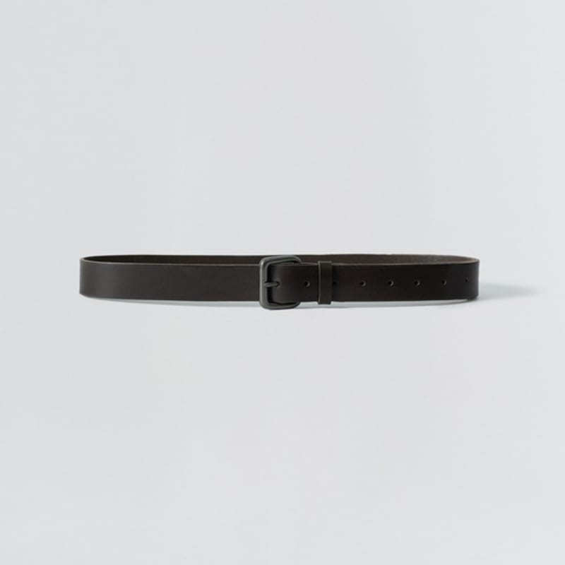 EZIO Vintage Square leather belt_Brown