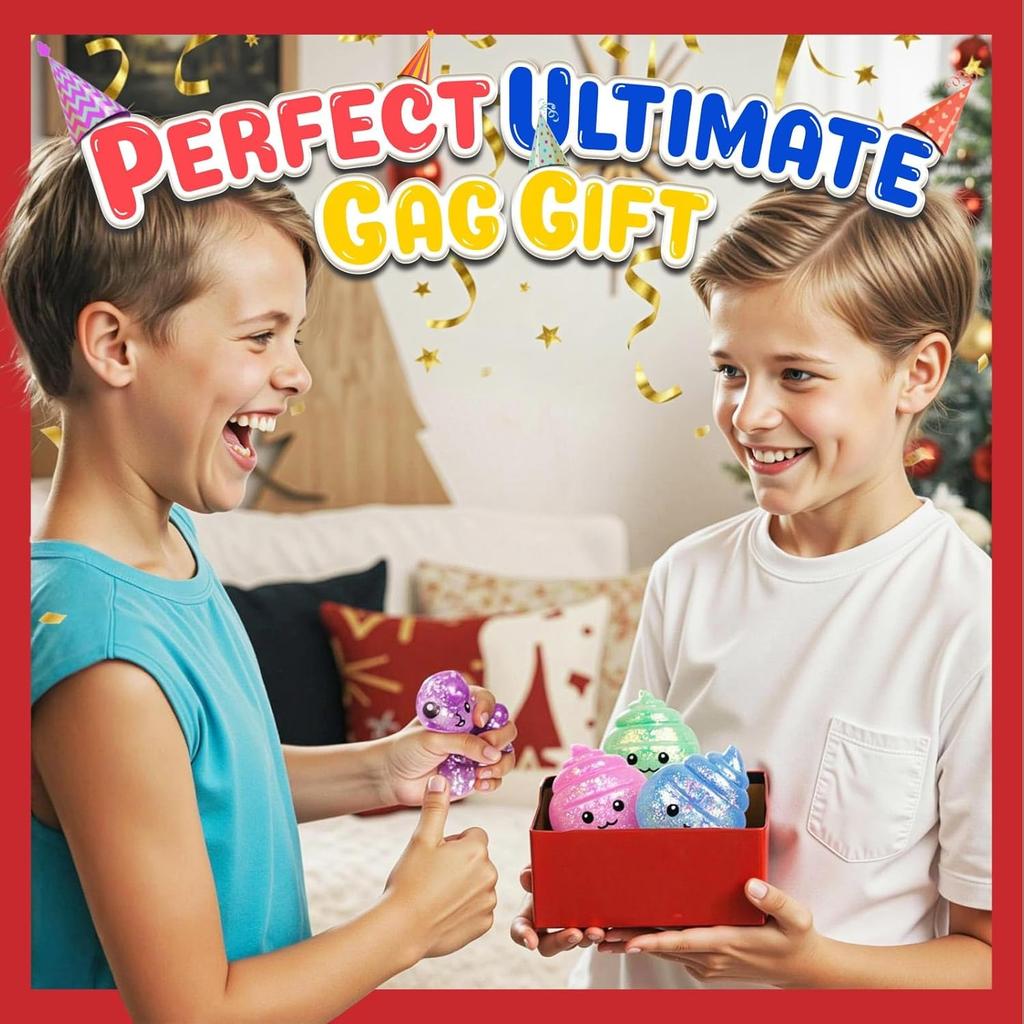 Neuheit Squishy Kackhaufen Stressball Squishies Spielzeug Glitzer Lustig Dehnbar Quetschen Fidget Spielzeug für Kinder Erwachsene Aprilscherz Streich Geschenk