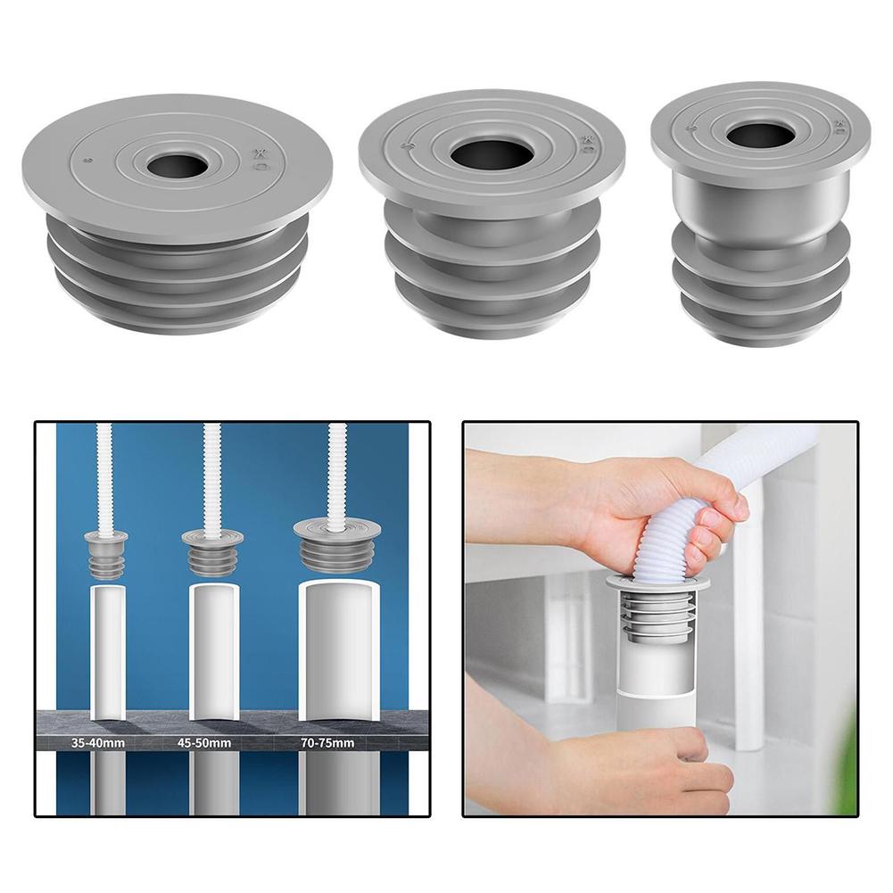 3 Pcs Practical High Quality Pipe Mop Pool Drains Replacement Washing Machine Deodorant Durable Water Pipe Seal Drain