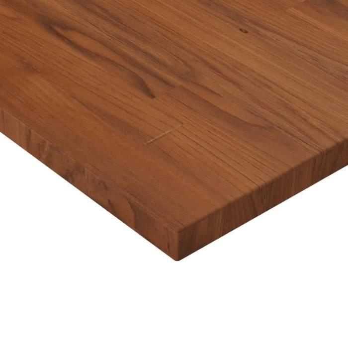 343045 vidaXL Dessus de table carré Marron foncé70x70x2,5cm Bois chêne traité