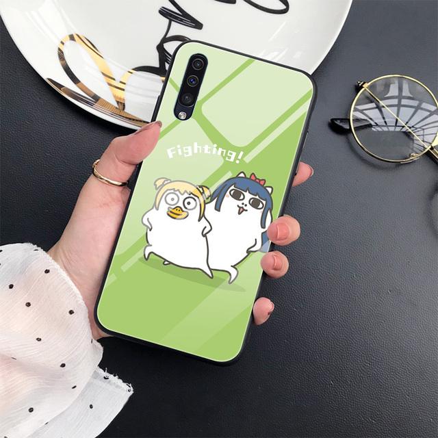 

Забавный чехол с милой уткой для Samsung Galaxy A52 A70 A71 A73 A53 A13 5g A03 A72 A22 A21s A03 Core A42, чехол из закаленного стекла For Samsung A42 5G